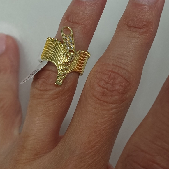 New Melinda Maria Zipper Ring. - Picture 1 of 5